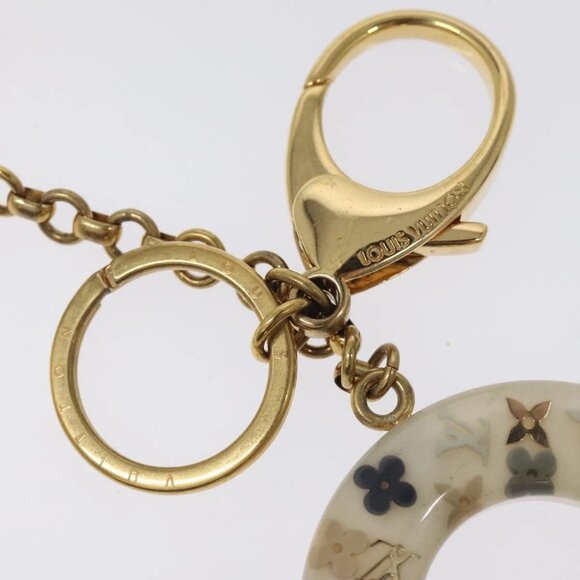 LOUIS VUITTON Porte Cles Marina Key Holder Charm Gold Tone - Picture 3 of 10